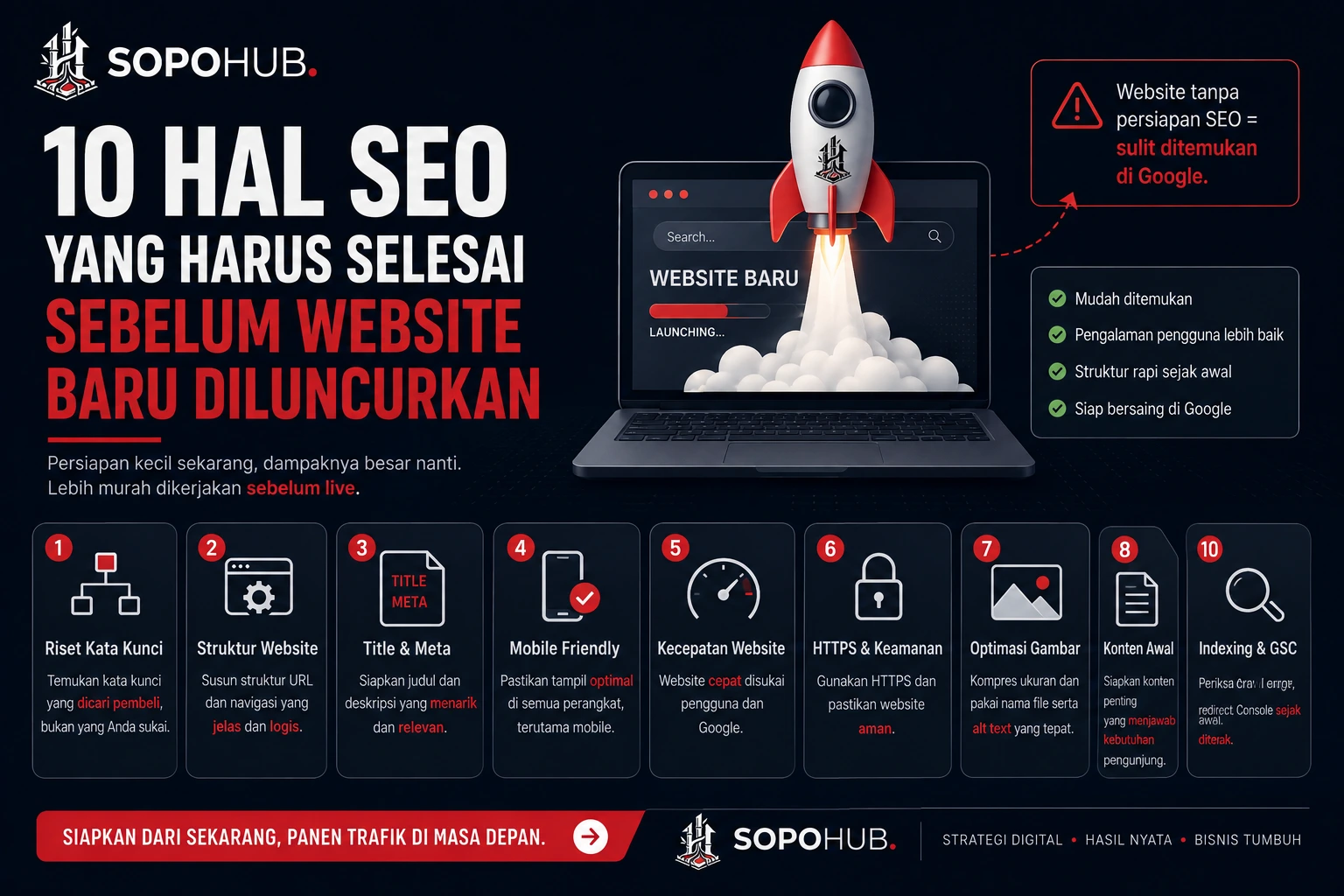 10 Hal SEO yang Harus Selesai Sebelum Website Baru Diluncurkan